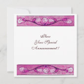 WEISSE DOVEN AM FENSTER ,Monogramm Einladung (Rückseite)