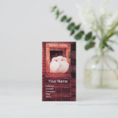 WEISSE DOVEN AM ROTEN FENSTER VISITENKARTE (Stehend Vorderseite)