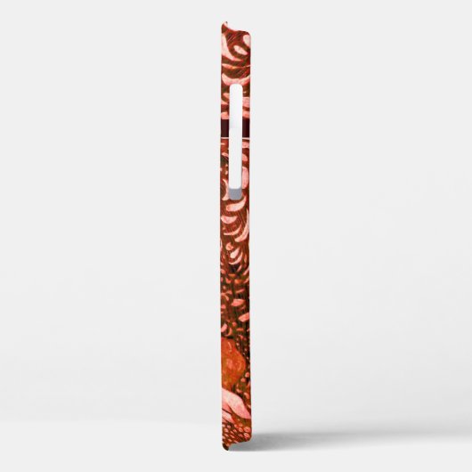 WEISSE DOVEN IM ROTEN RUBY-MONOGRAM Case-Mate iPhone HÜLLE (Rückseite / Links)