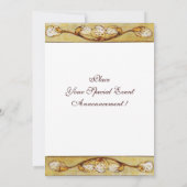 WEISSE DOVEN IN BROWN SEPIA EINLADUNG (Rückseite)