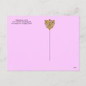 WEISSE DOVEN IN PINK FUCHSIA FEIERTAGSPOSTKARTE (Rückseite)