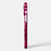 WEISSE DOVEN IN PINK FUCHSIA MONOGRAM Case-Mate iPhone HÜLLE (Rückseite / Links)