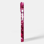 WEISSE DOVEN IN PINK FUCHSIA MONOGRAM Case-Mate iPhone HÜLLE (Rückseite / Links)