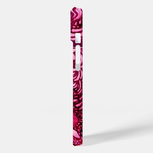 WEISSE DOVEN IN PINK FUCHSIA MONOGRAM Case-Mate iPhone HÜLLE (Rückseite / Links)