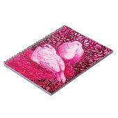WEISSE DOVEN IN PINK FUCHSIA NOTIZBLOCK (Linke Seite)