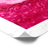WEISSE DOVEN IN PINK FUCHSIA POSTER (Ecke)