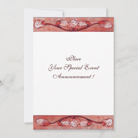 WEISSE DOVEN IN ROT EINLADUNG (Rückseite)