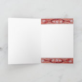 WEISSE DOVEN IN ROT FEIERTAGSKARTE (Innenseite)