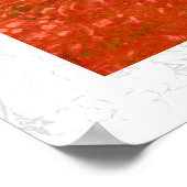 WEISSE DOVEN IN ROT POSTER (Ecke)