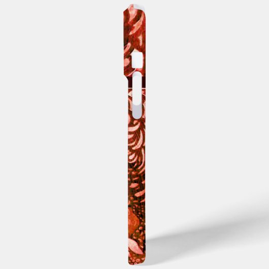 WEISSE DOVEN IN ROTEM MONOGRAM Case-Mate iPhone HÜLLE (Rückseite / Links)