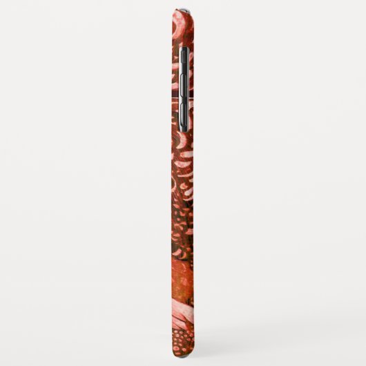 WEISSE DOVEN IN ROTEM MONOGRAM Case-Mate iPhone HÜLLE (Hinten/Links)