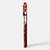 WEISSE DOVEN IN ROTEM MONOGRAM Case-Mate iPhone HÜLLE (Rückseite / Links)