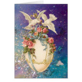 WEISSE DOVEN MIT OSTEREI, BLUE BOW, PINKROSEN (Vorne)