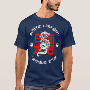 Weiße Drachen Nudeln Bar T-Shirt