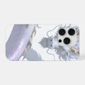 Weiße Drachenkunst | Mythische Fantasy-Ästhetik | iPhone Hülle (Rückseite (Horizontal))