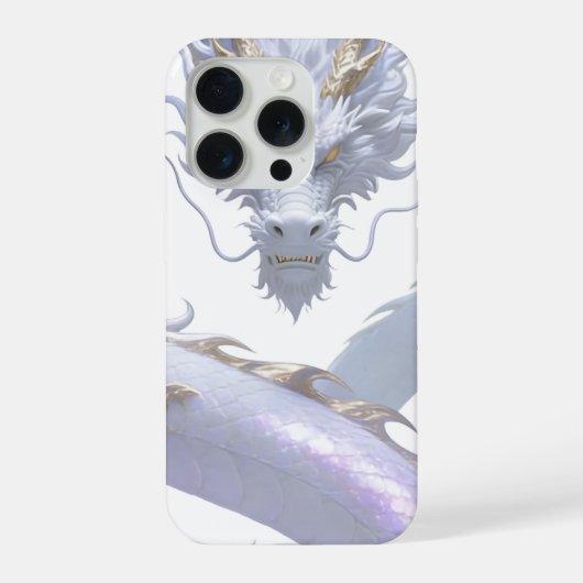 Weiße Drachenkunst | Mythische Fantasy-Ästhetik | iPhone Hülle (Rückseite)
