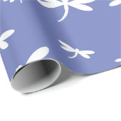 Weiße Drachenmuster - anpassbare BG-Farbe Geschenkpapier (Rolleneckpunkt)