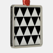 Weiße Dreiecke Silbernes Ornament (Rechts)