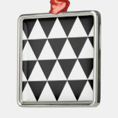 Weiße Dreiecke Silbernes Ornament (Links)