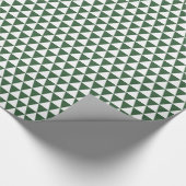 Weiße Dreiecke und Jäger-Grüne Dreiecke Geschenkpapier (Ecke)