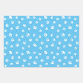 Weiße Drucke Muster Pink Blau Lila Geschenkpapier Set (Vorderseite 2)