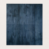 Weiße, dunkelblaue Holzakzente Rezeptorzettel Visitenkarten (Innenseite Aufgefaltet)