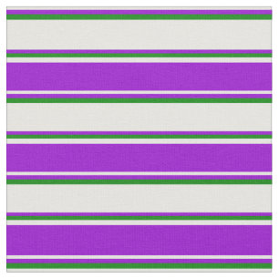 Weiße, dunkle violette und grüne Streifen/Linienmu Stoff