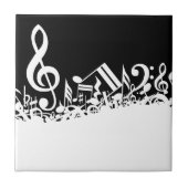Weiße durcheinandergebrachte musikalische fliese (Vorderseite)