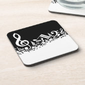 Weiße durcheinandergebrachte musikalische getränkeuntersetzer (Linke Seite)