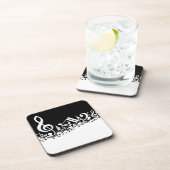 Weiße durcheinandergebrachte musikalische getränkeuntersetzer (Rechte Seite)