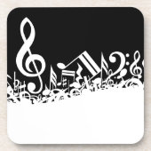 Weiße durcheinandergebrachte musikalische getränkeuntersetzer (Vorderseite)