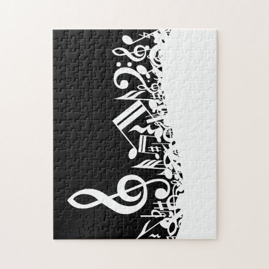 Weiße durcheinandergebrachte musikalische puzzle (Vertikal)