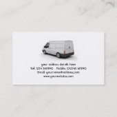 Weiße Durchfahrt-Van-Visitenkarte Visitenkarte (Rückseite)