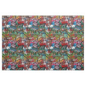 Weiße dynamische Straßenkunst Graffiti-Kunstmuster Stoff (Fat Quarter (45,7 x 55,9 cm))