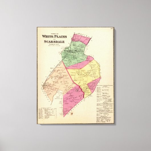 Weiße Ebenen, scarsdale Städte Leinwanddruck (Vorderseite)