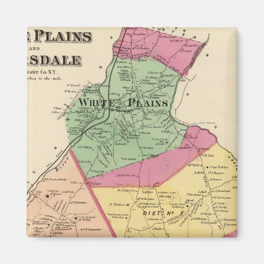 Weiße Ebenen, scarsdale Städte Magnet (Vorne)