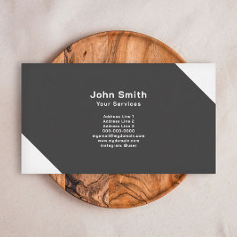 Weiße Ecken, Minimalistisch schwarz Visitenkarte