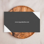 Weiße Ecken, Minimalistisch schwarz Visitenkarte