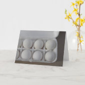 Weiße Eier Karte (Gelbe Blume)