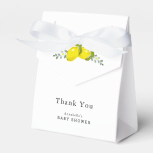 Weiße einfache Baby Shower Geschenkbox mit Zitrone Geschenkschachtel
