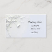 Weiße einfache Blume 3D entwarf Geschäfts-Karte Visitenkarte (Vorderseite)