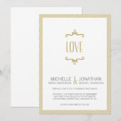 Weiße einfache Hochzeit Einladung (Vorne/Hinten)