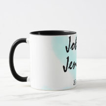 weiße einfache minimale Textstil-Hochzeit blaues H