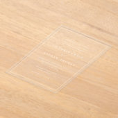 Weiße einfache Typografie Acryleinladungen (Ablage )
