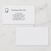 Weiße einfache Zähne Visitenkarte (Vorne/Hinten)