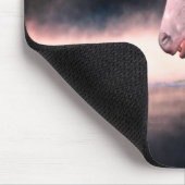 Weiße Einhorn in neugieriger Fantasie Kunst Mousepad (Ecke)