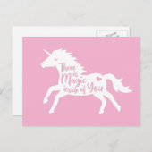 Weiße Einhorn-Silhouette-Magie in dir Postkarte (Vorne/Hinten)