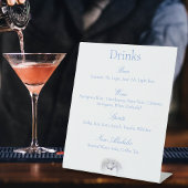 Weiße Einhörner Liebe Couple Drinks Menü Sockelschild