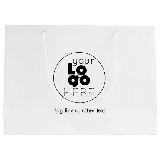 Weiße Einkaufspackung für großformatiges, benutzer Große Geschenktüte (Rückseite)