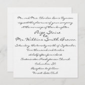 Weiße Einladung (Vorne/Hinten)